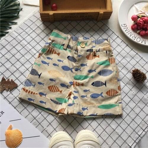 Tonytaobaby Summer Wear New Style Baby Fish Pants Beige Pure Cotton CHILDRENS Girls Pants
