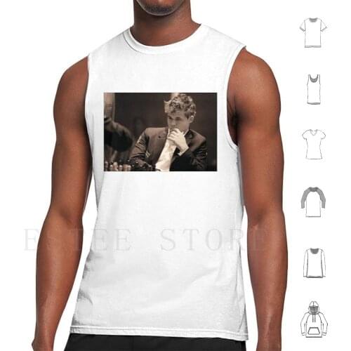 Magnus Carlsen Tank Tops Vest Cotton Chess Norway Carlsen