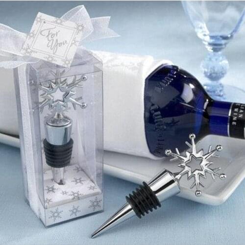 Metal snow bottle stopper Wedding favor Festive supplies Christmas Business Events Birthday Party Memorial Gifts