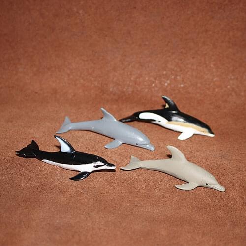 Miniatures Sea Animal Model Simulation Multicolor Dolphin Oceans World Aquarium Decor Accessories Action Figures Figurines Toys