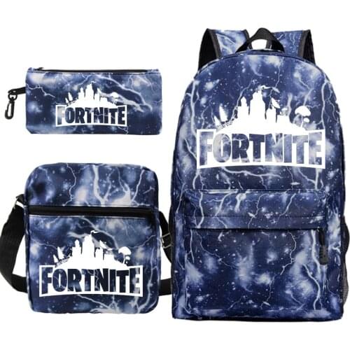 Fortnite Backpack Set Pencil Case Shoulder Bag Back To School Game Bookbag