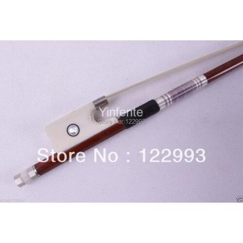 One Violin Bow Ox horn Frog Brazilwood Round Stick New 4/4 1 pcs #46