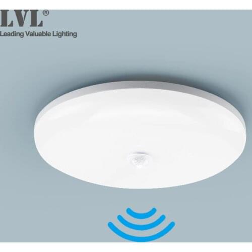 LED PIR Motion Sensor Ceiling Light 18W 36W 85-265Vac Surface Mounted Modern Ceiling Lamp For Hallways Corridor Aisle Stairways
