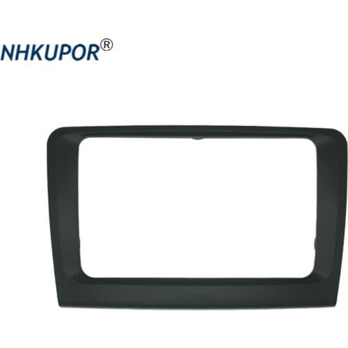 Double 2 Din Car refitting DVD frame For Skoda Superb 2011 Fascias Panel AutoStereo Interface Dash CD Trim Installation Kit