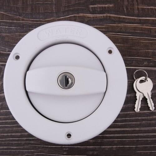 RV Round Plastic Gravity Fresh Water Fill Hatch Inlet Camper Trailer