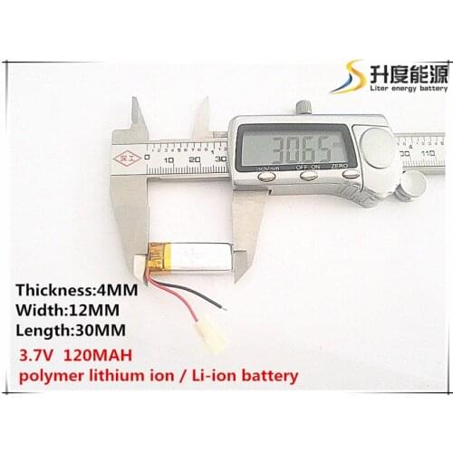 [SD] 401230 3.7V,120mAH,[401233] Polymer lithium ion / Li-ion battery for TOY,POWER BANK,GPS,mp3,mp4,cell phone,speaker