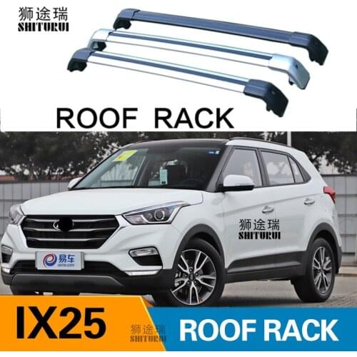 SHITURUI 2Pcs Roof bars For Hyundai - Creta IX25 [2016-2019] Aluminum Alloy Side Bars Cross Rails Roof Rack Luggage