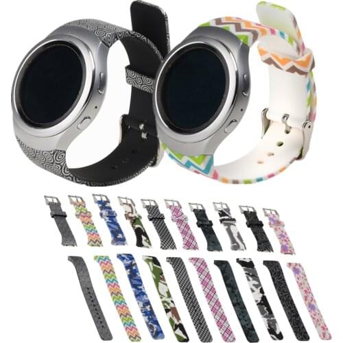 Silicone Watchband for Samsung Galaxy Gear S2 R720 Smart Watch Band Printing Flower Strap Silicone for Gear S2 R720 Bracelet