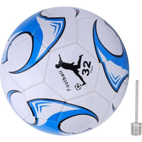 Blue PU Football 2.7 Thick School Student Training Entertainment No. 5 Stitching Soccer Ball