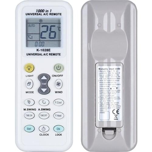 1000 In 1 Universal A/C Remote Control LCD Controller Fit For Air Conditioner Low Power Consumption K-1028E Remote Controller
