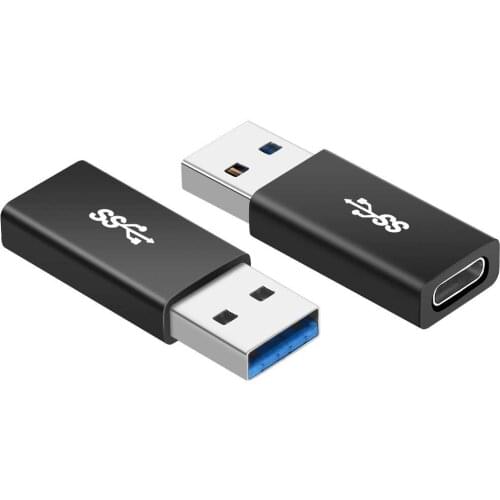 USB 3.0 to USB C Adapter, 2pcs High Speed Type A Male to Type C Female Converter Support Data Sync & Charging