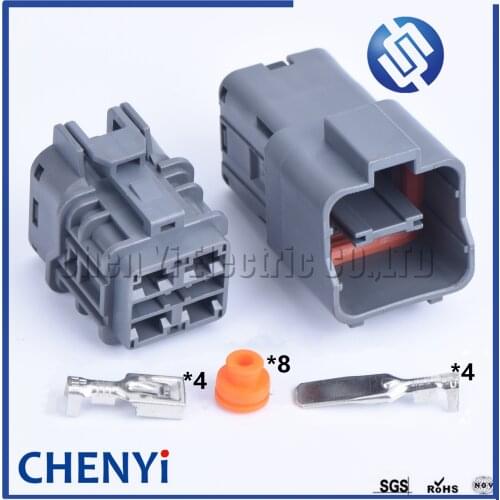 1 set 4 Pin 6.3mm Male Female Waterproof Auto Electrical Connector For Dune Buggy Harness 7222-6244-40 7123-6244-40