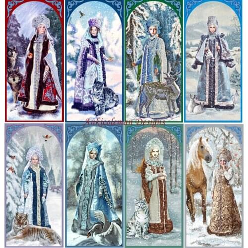 Embroidery Counted Cross Stitch Kits Needlework - Crafts 14 ct DMC Color DIY Arts Handmade Decor - Russian Noblewoman Collection