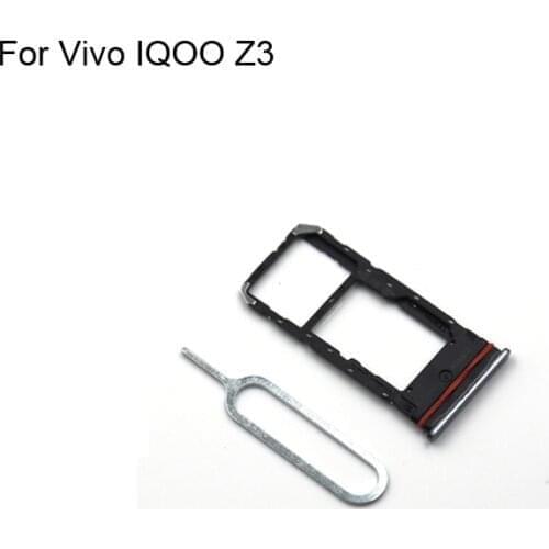 1PC For Vivo IQOO Z3 Tested Good Sim Card Holder Tray Card Slot For Vivo IQOO Z 3 Sim Card Holder