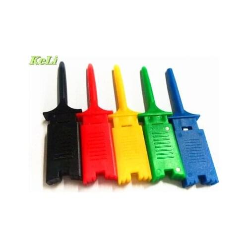 10pcs Test Hooks Clips for Logic Analyzers Logic Test Clip 5 Colors: Red Black Yellow Green Blue