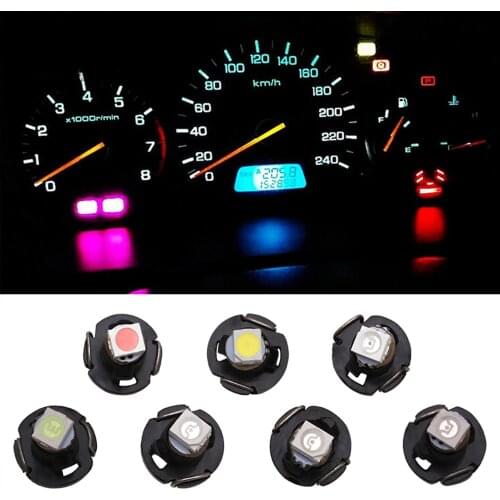 4pcs High Bright T3 Car Instrument Lamp LED Panel Lights 1210SMD For Car Air Conditioner Clock Auto Light Bulbs 12V Ice Blue