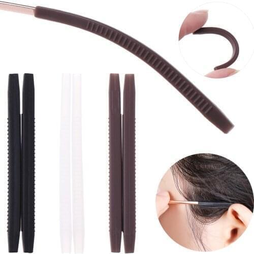 5Pairs Glasses Anti-slip cover Ear Hook Silicone Anti-Slip Holder for Sunglasses Eyeglass Leg Temple Tips Black/Brown/White