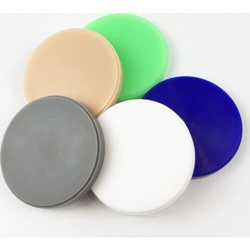 5 Pieces Diameter 98mm Open System Dental Carving Wax Blocks (Beige, Blue, Gray, Green, White, Dark Green colors)