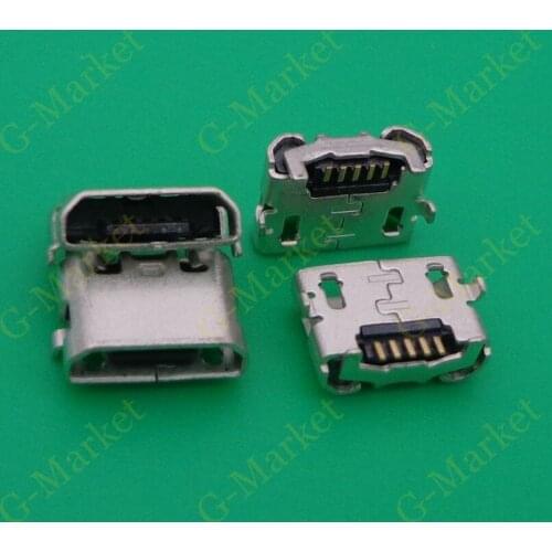 50pcs micro USB female socket 5pin Reverse horn MICRO USB female horn reverse 7.2 port Charging port Mini usb connector