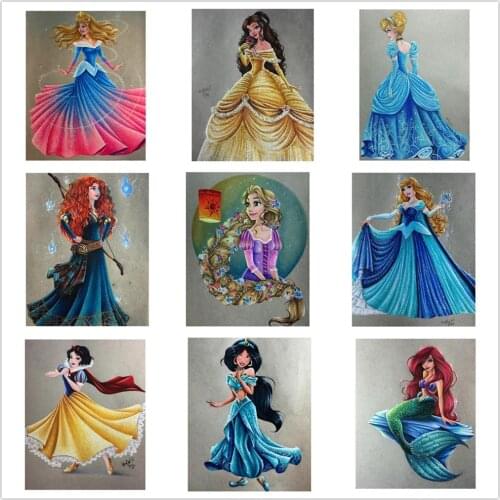 New DIY 5D Diamond Painting Full Round Square Resin Mosaic cartoon Role Diamond Embroidery Picture Rhinestone Home Decor Gift