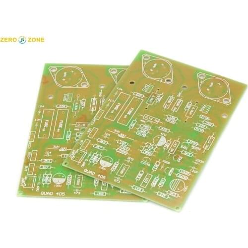 Free ship One Pair Gold Sealed QUAD405 CLONE Amplifier Board PCB MJ15024 (2 Channel)