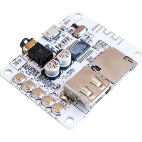 Bluetooth Audio Receiver board with USB TF card Slot decoding playback preamp output A7-004 5V 2.1 Wireless Stereo Music Module
