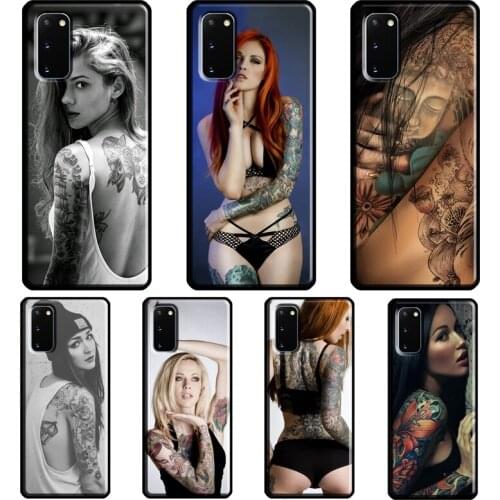 Sexy Sleeve Tattoo Girl Cover For Samsung Galaxy S20 FE S21 Ultra Note 20 Note9 Note10 S8 S9 S10 Plus Phone Case