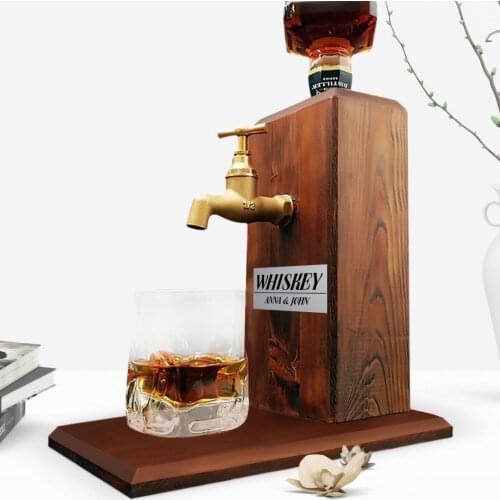 Custom Wooden Natural Whiskey Stand Tap - Walnut with Reliable Quality Cost Effective Welcome Coolest Gift Ware