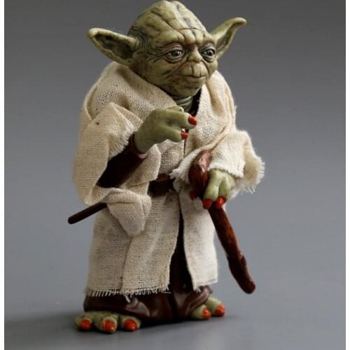 Disney Star Wars 9 Yoda Darth Vader Action Figure Doll Toys The Force Awakens Jedi Master Yoda Anime Figures Lightsaber