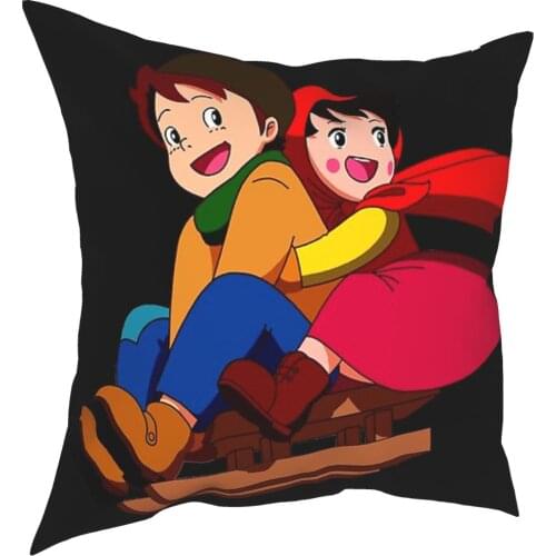 Heidi Girl Of The Alps Pillowcover Home Decor Cushions Throw Pillow for Sofa Polyester Double-sided Printing Vintage