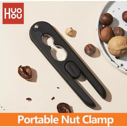 Huohou Multifunction Portable Nut Clamp Walnut Hazelnut Kitchen Nutcracker Aluminum Alloy Clip Tool