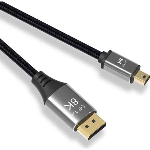 DisplayPort to Mini Displayport Cable 8K 1.4 Bidirectional Cable 8K@60Hz 4K@144Hz HD Converter For Laptop HDTV Projector Monitor