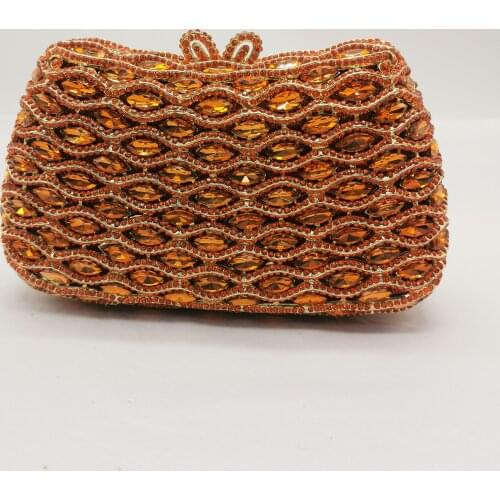 Champagne Green Color Crystal Diamond Clutches Bags Evening Bag Purse For Women Wedding Party Cocktail Handbag Minaudiere Clutch