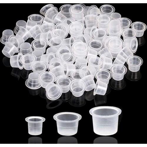 Mixed Sizes Tattoo Ink Cups Caps #9 Small #13 Medium #16 Large Size Pigment Caps Microblading Ink Cups for Tattoo Pigment Ink