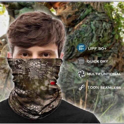 Mossy Oak Cycling Bandana Scarf Camo Kryptek Headband Python Neck Warmer Braga Cuello Camouflage Ski Mask Motorcycle Face Shield