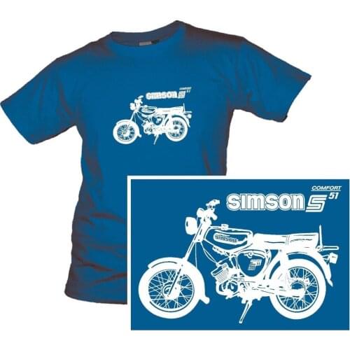 Simson S 51 Eletkronisch Moped Comfort Scooter Suhl Veb Motorcycle Gdr Free Shipping Men New Fashion O-Neck Stylish My T Shirt