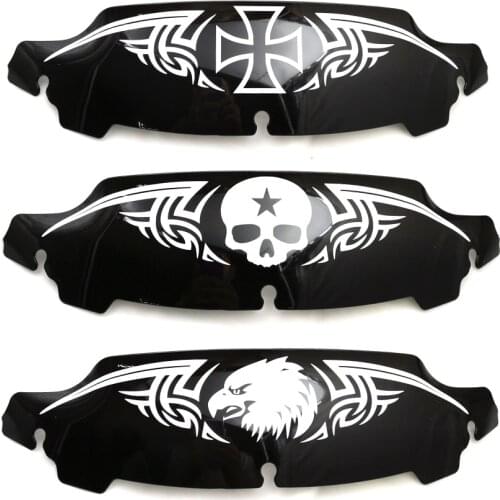 Skull Eagle Cross Windscreen Decals Windshield Vinyls Stickers For Harley Touring Street Glide Electra Glide Trike 1996 to 2020