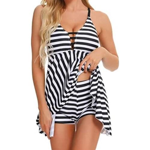 New Women Summer Printing Push Up Padded Top Tummy Control Boyshorts Bathing Suit Swimsuit Swimwear for Swimming Beach Suit