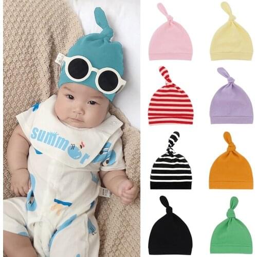 Autumn Spring Baby Hat Newborn Cute Tail Fetal Cap Infant Beanies Knitted Caps Boy Girl Cotton Warmer Cap Toddler Accessories