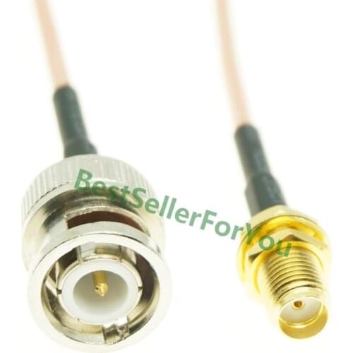 SMA Female Nut Bulkhead To Connector BNC Male 50-Ohm RG316 Coax Low Loss Jumper RF Cable