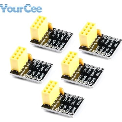 5PCS USB to ESP8266 Adapter Board WIFI Wireless Module ESP-01 ESP-01S Remote Serial WIFI Transceiver Breakout PCB Adapter Plate