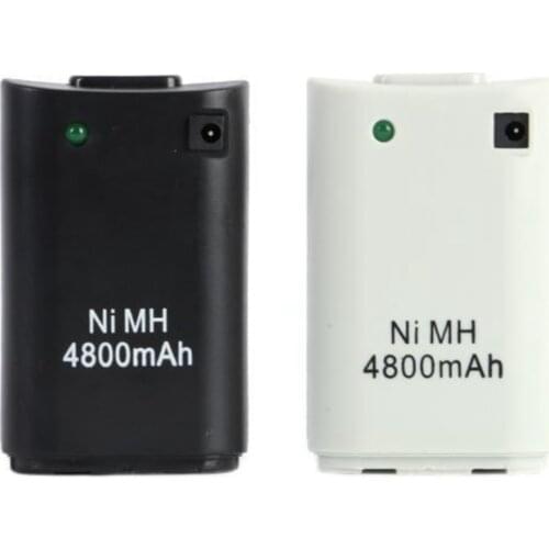 Details about White 4800mAh Battery Pack + USB Charger Cable For Xbox 360 Wireless Controller