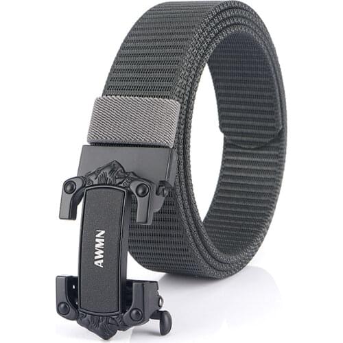 Luxury Brand Nylon Belts For Men Novelty Metal Automatic Buckle Outdoor Work Thick Trousers Belt Business Style Male Belt New