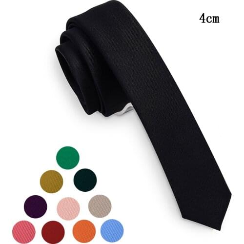 Ricnais New Design 4cm Slim Tie For Mens Black Green Solid Striped Skinny Necktie Suit Man Business Wedding Dress Accessory Ties