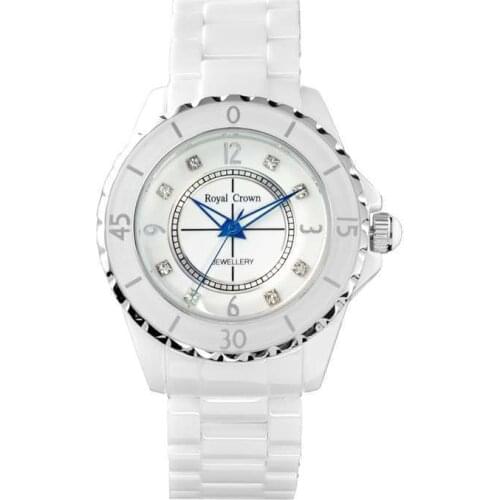Luxury Ceramic Mens Watch Womens Watch Japan Quartz Fine Fashion Couples Hours Ceramic Bracelet Girls Gift Royal Crown Box