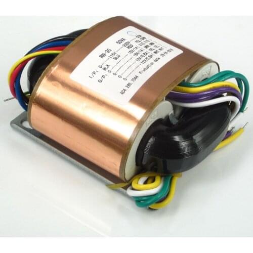 Type R Power Transformer 50W Double 15V Double 12V with Copper Shield R Copper Wire 115V-230V