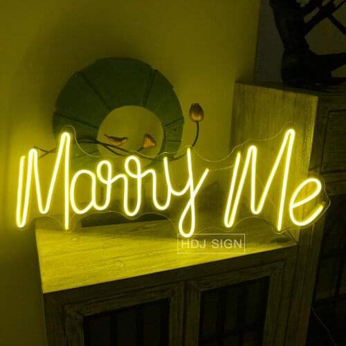 DC12V Marry Me Flex Led Neon Sign Party Wedding Decorations Night Lamp Room Home Decor
