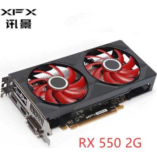 New product xfx RX 550 Graphics Cards GPU AMD Radeon RX550 2G Video Desktop PC Computer Game Videocards Screen Map VGA DVI HDMI