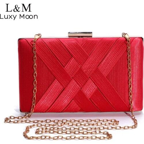 Women Clutch Bag Knitting Chain Designer Evening Bag Bridal Wedding Solid Purse and Handbag Party Small Shoulder Bag Sac X428H