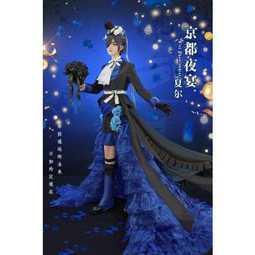 Anime Black Butler Ciel Phantomhive Formal Dress Patry Uniform Lolita Cosplay Costume Women Halloween Free Shipping 2021 New
